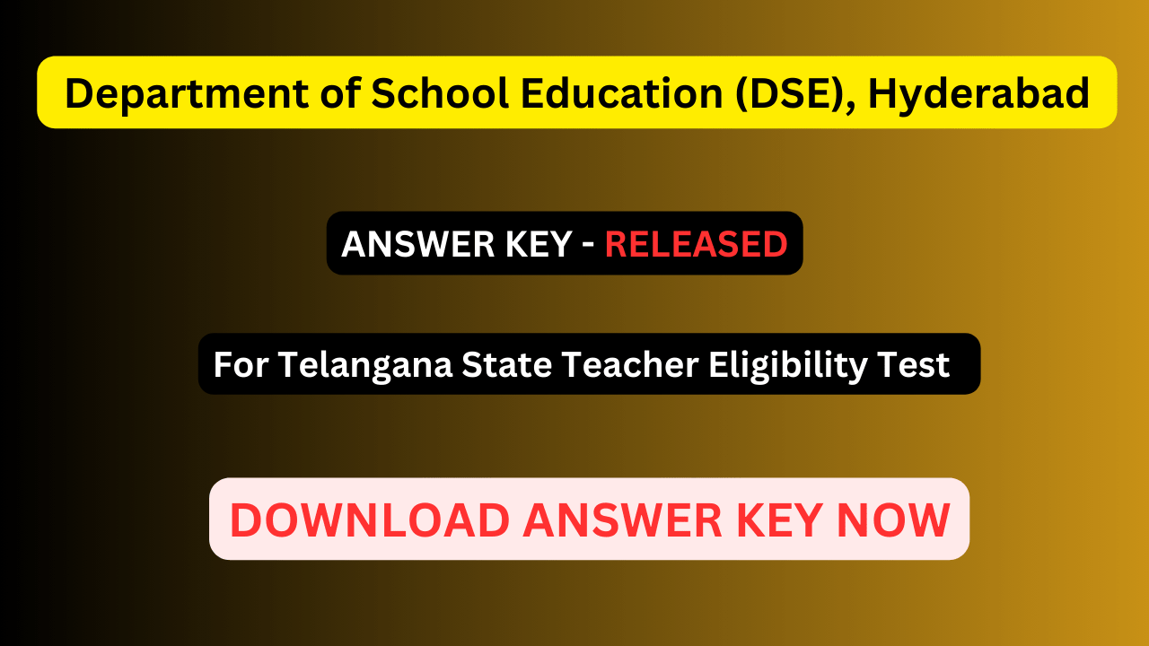 Department of School Education (DSE), Hyderabad Answer Keys