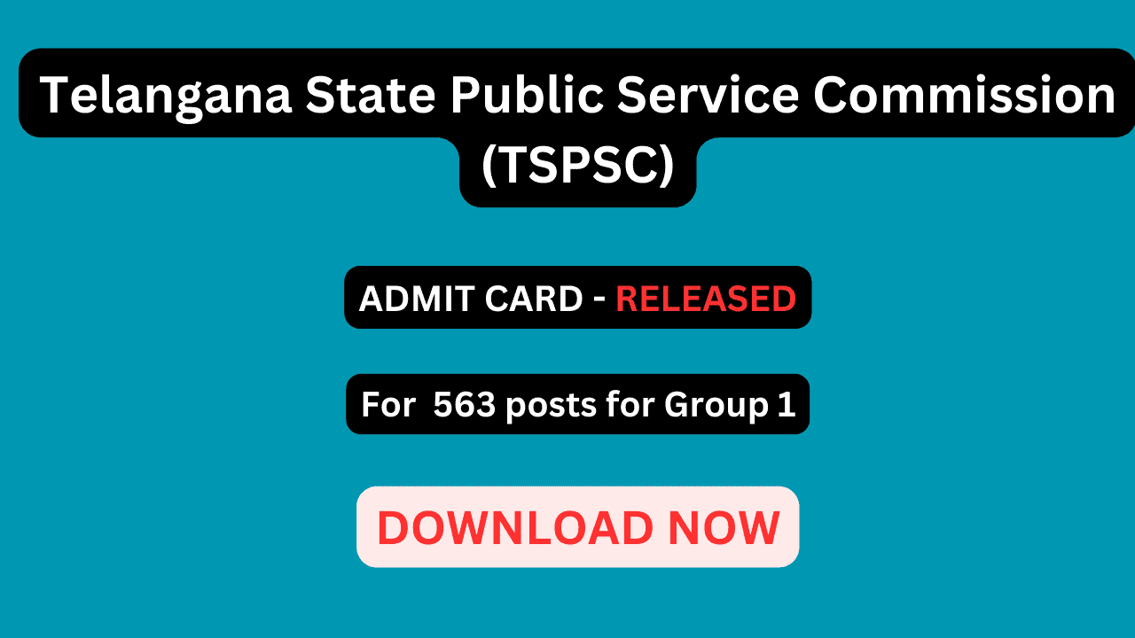Telangana State Public Service Commission (TSPSC) Admit Card